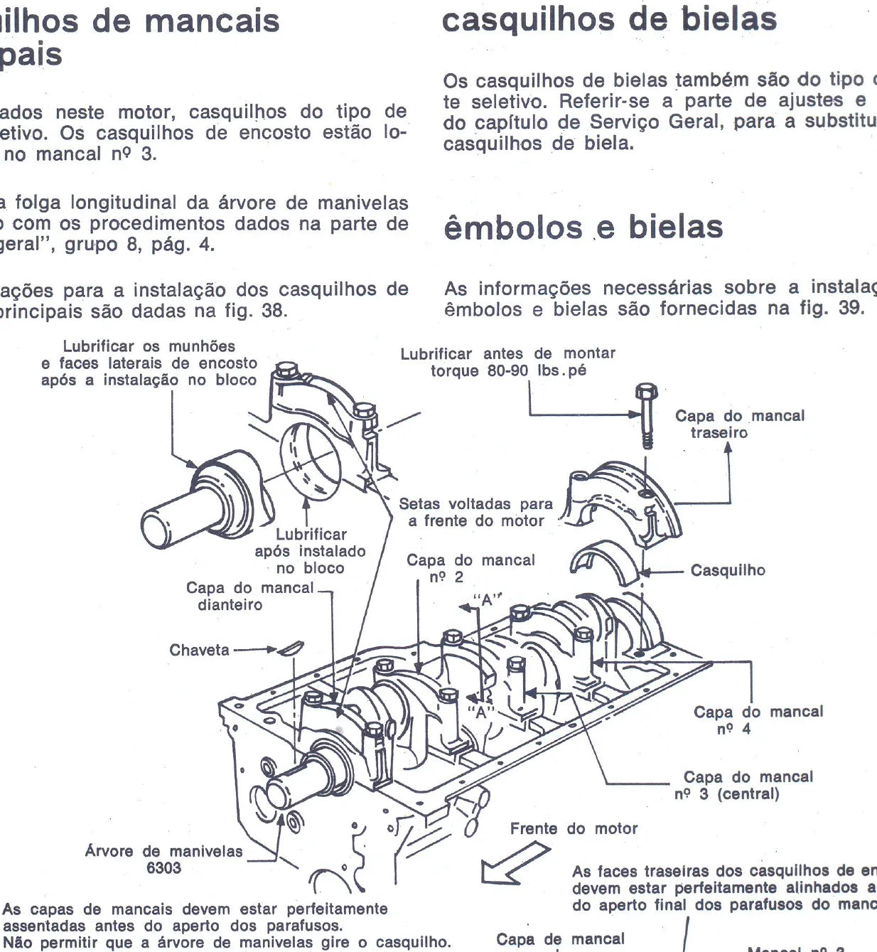 FORD Maverick 1974 — figura técnica — página interna do manual de oficina + catálogo de peças
