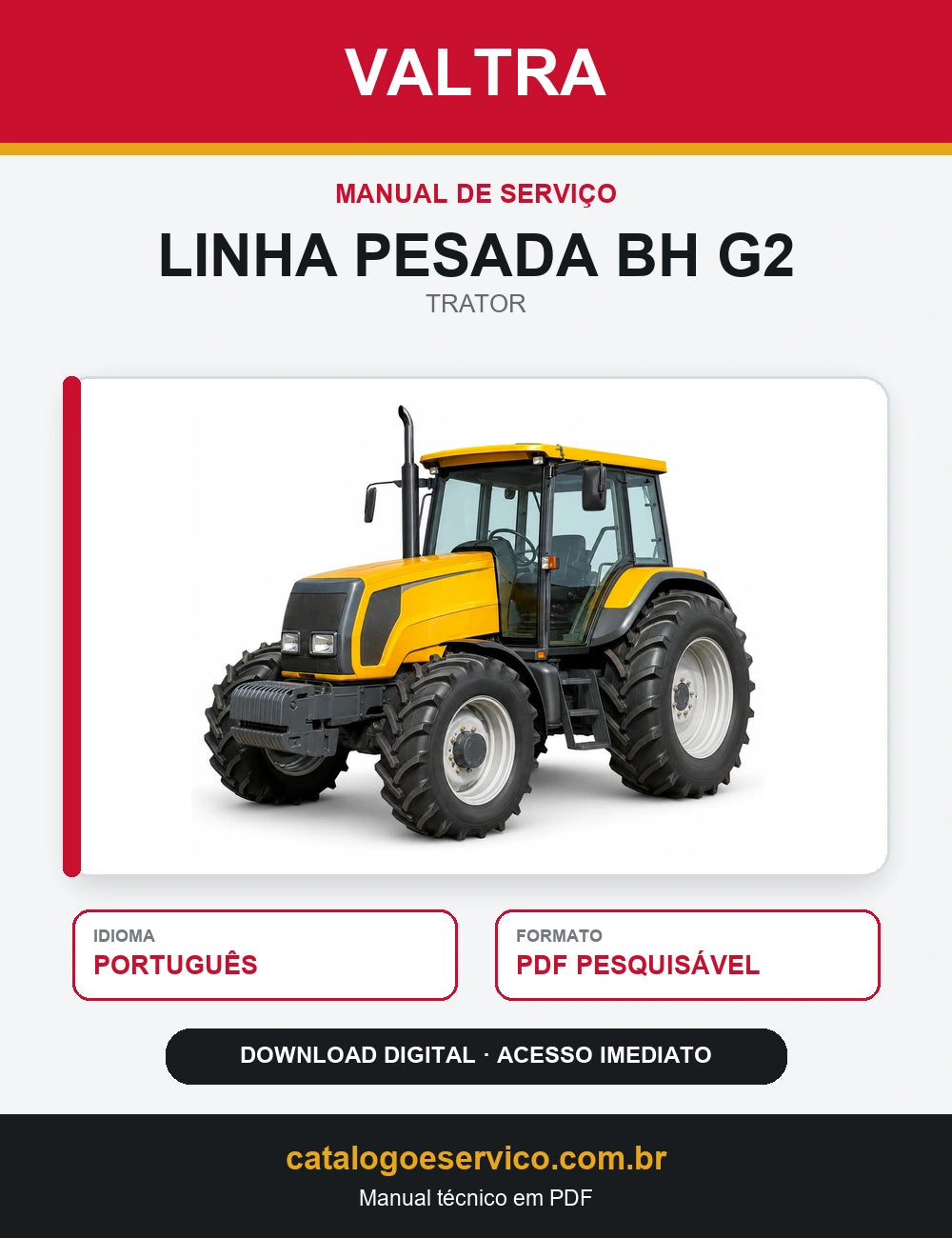 Manual Serviço Oficina Tratores Linha Pesada Valtra Bh G2