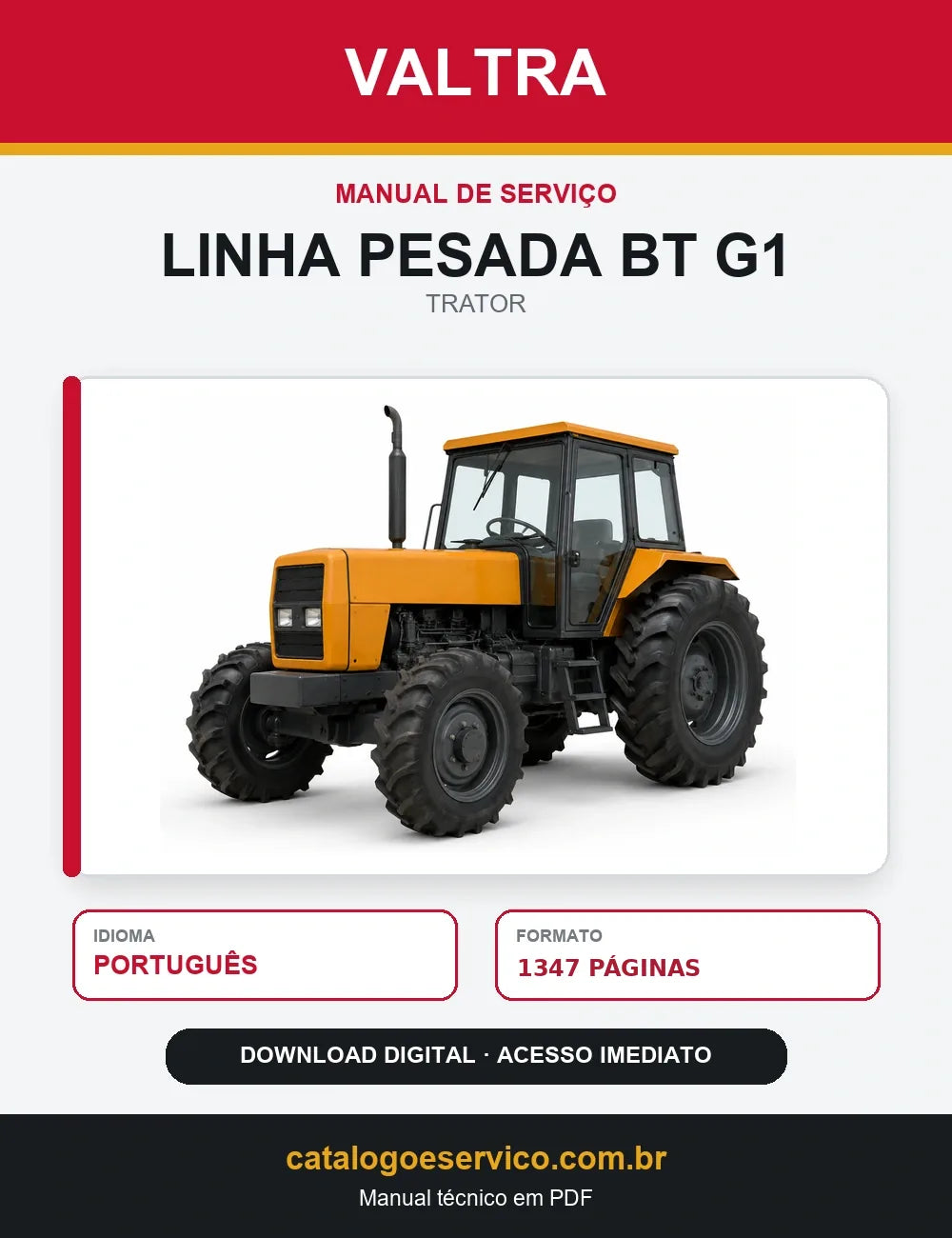 Manual Serviço Oficina Tratores Linha Pesada Valtra Bt G1