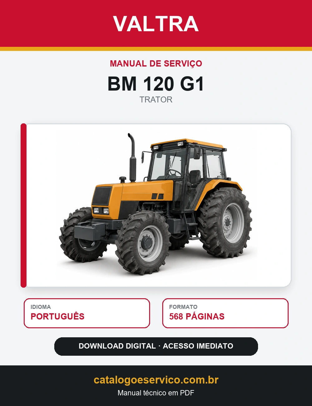Manual Serviço Oficina Tratores Valtra Bm 120 G1
