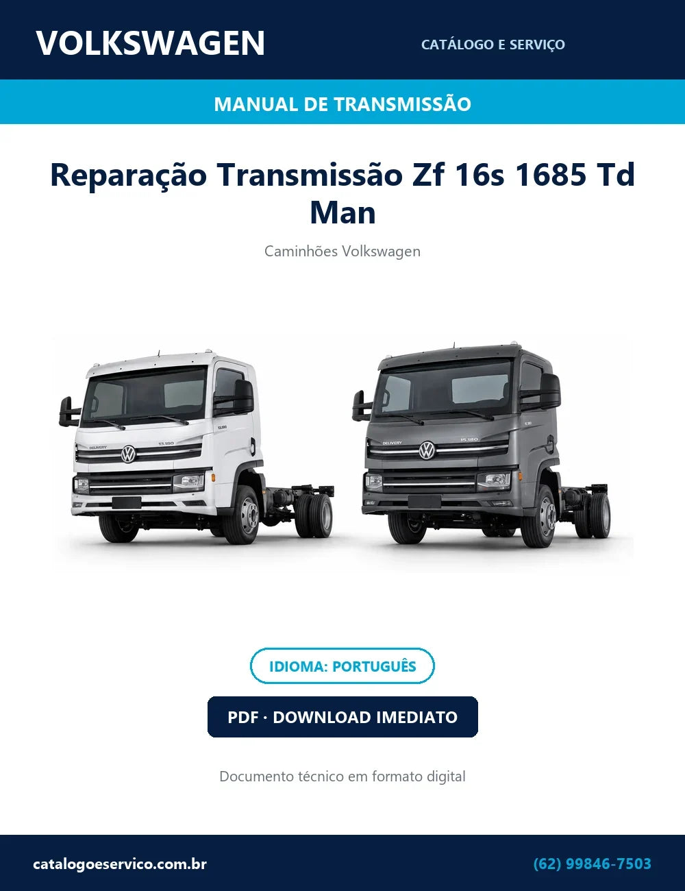 Manual Serviço Reparação Transmissão Zf 16s 1685 Td Vw Man