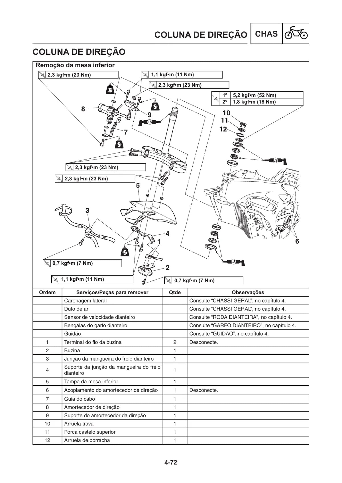 Yamaha Manual Serviço Yzf R 1 2013 — motocicleta, figura técnica 1