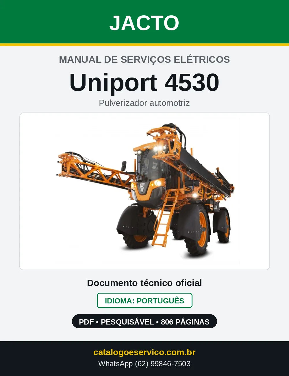 Manual de Serviços Elétricos Jacto Uniport 4530 — capa