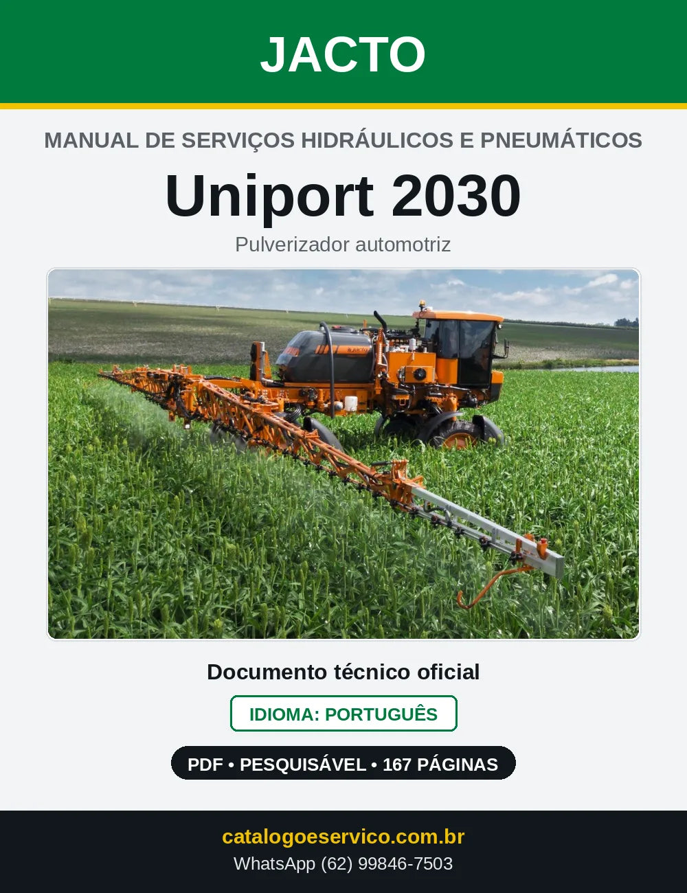 Manual de Serviços Hidráulicos e Pneumáticos Jacto Uniport 2030 — capa