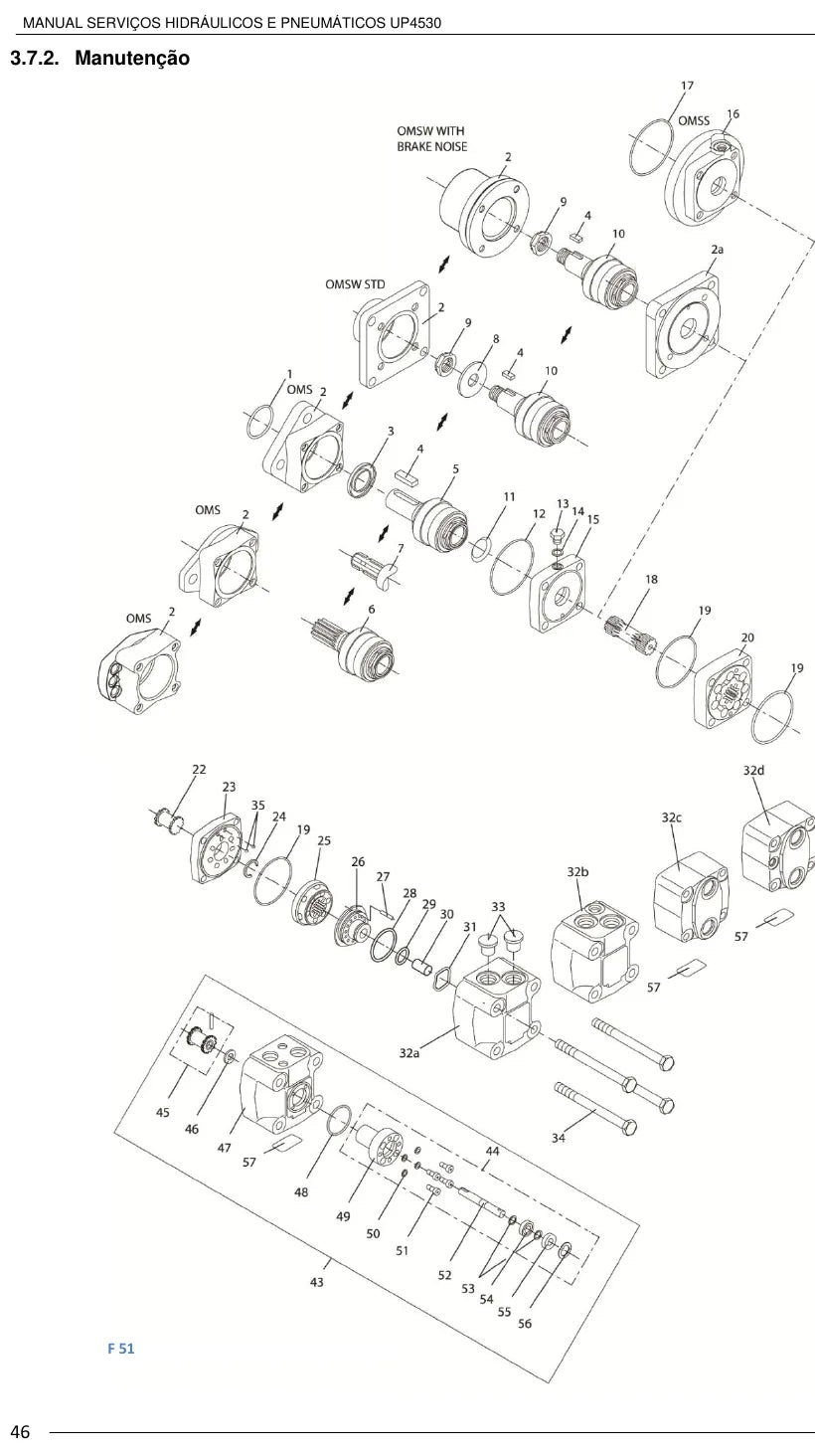Manual de Serviços Hidráulicos e Pneumáticos Jacto Uniport 4530 — amostra 2 de página interna do documento