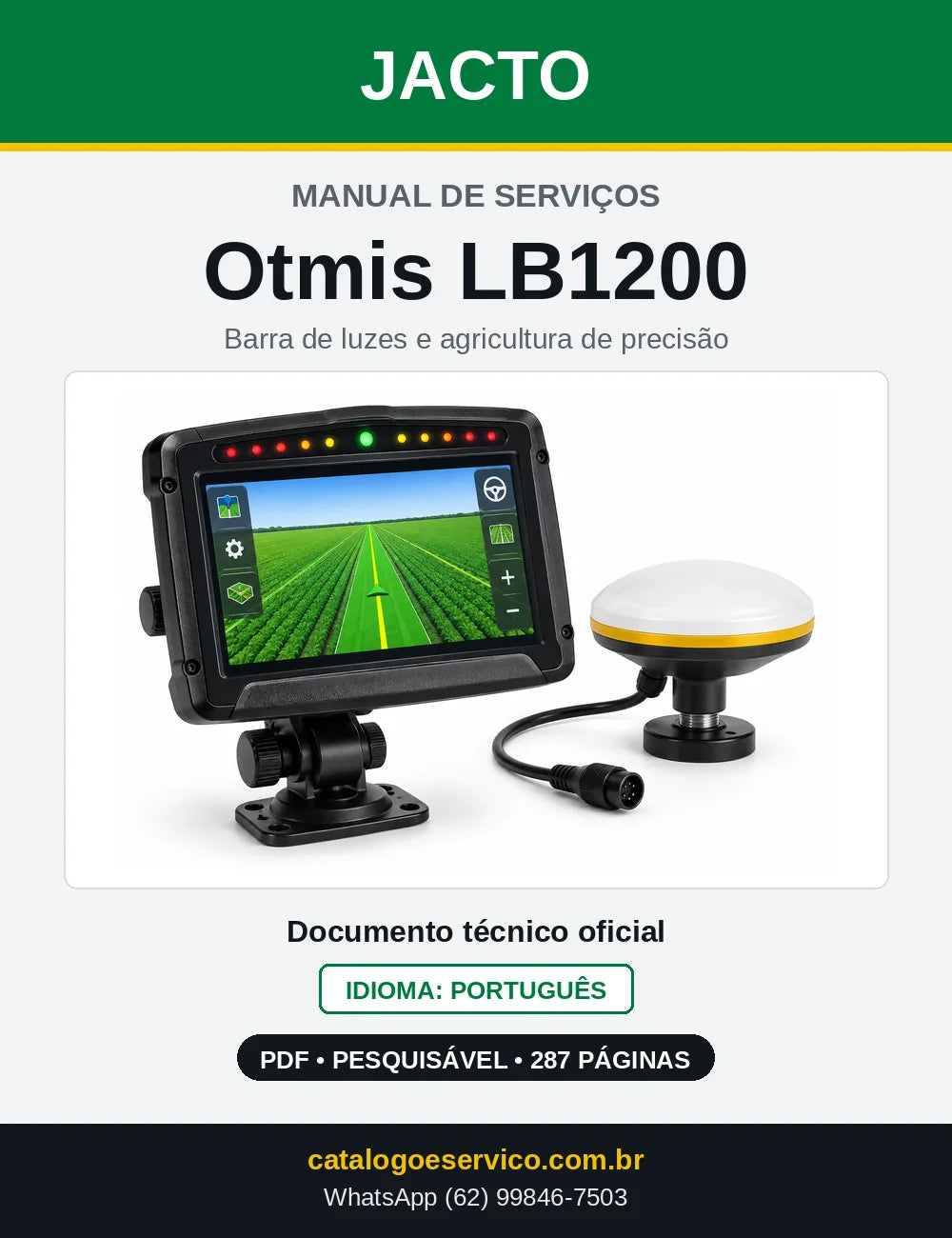 Manual de Serviços Jacto Otmis LB1200 — capa