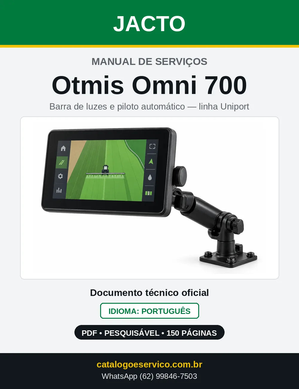 Manual de Serviços Jacto Otmis Omni 700 — capa