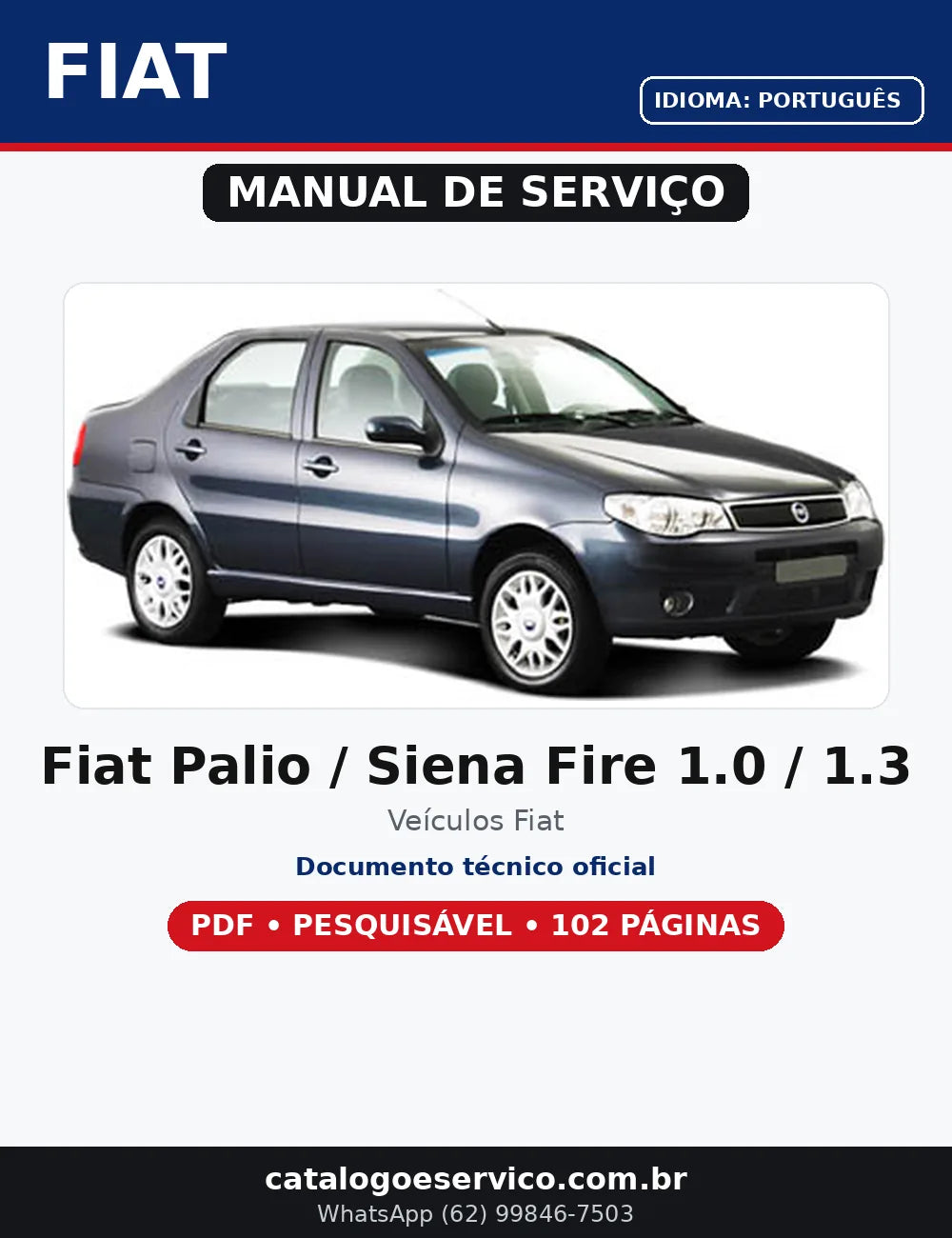 Manual Serviços Reparação Fiat Palio Siena Fire 1.0 1.3 P