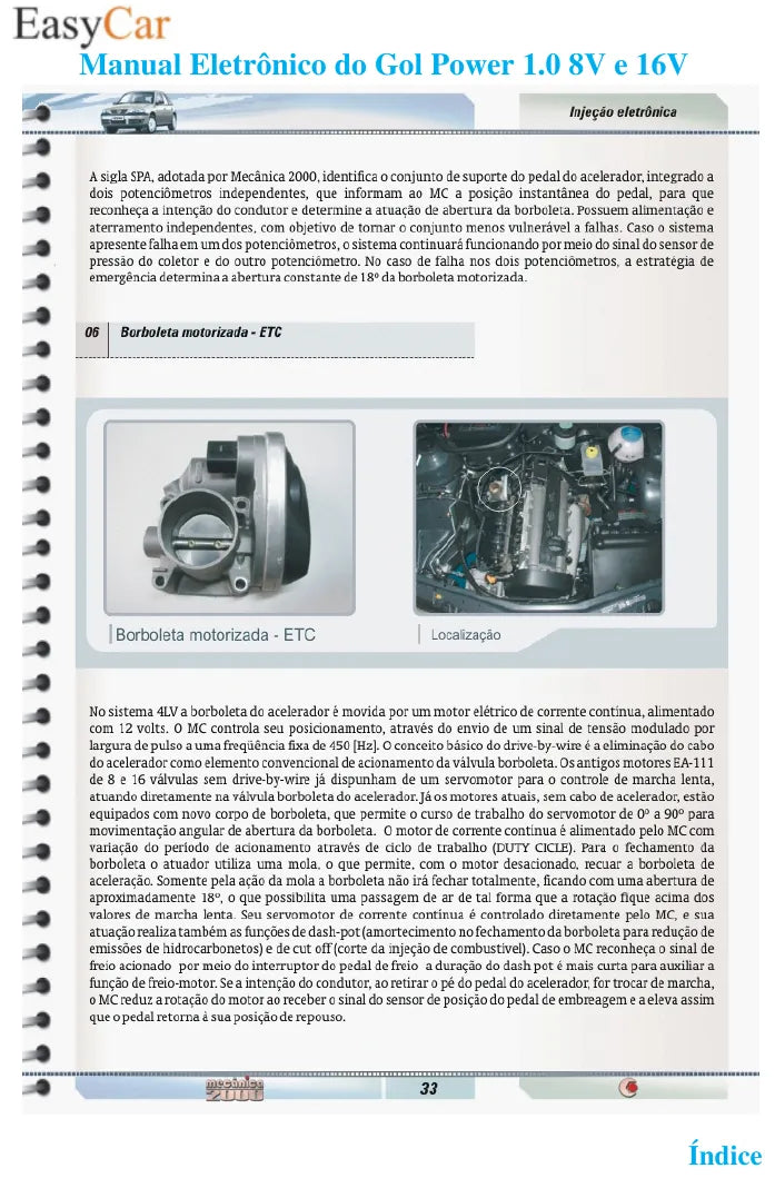Página interna 2 — Manual Técnico Volkswagen Gol Power 1.0 8V e 16V