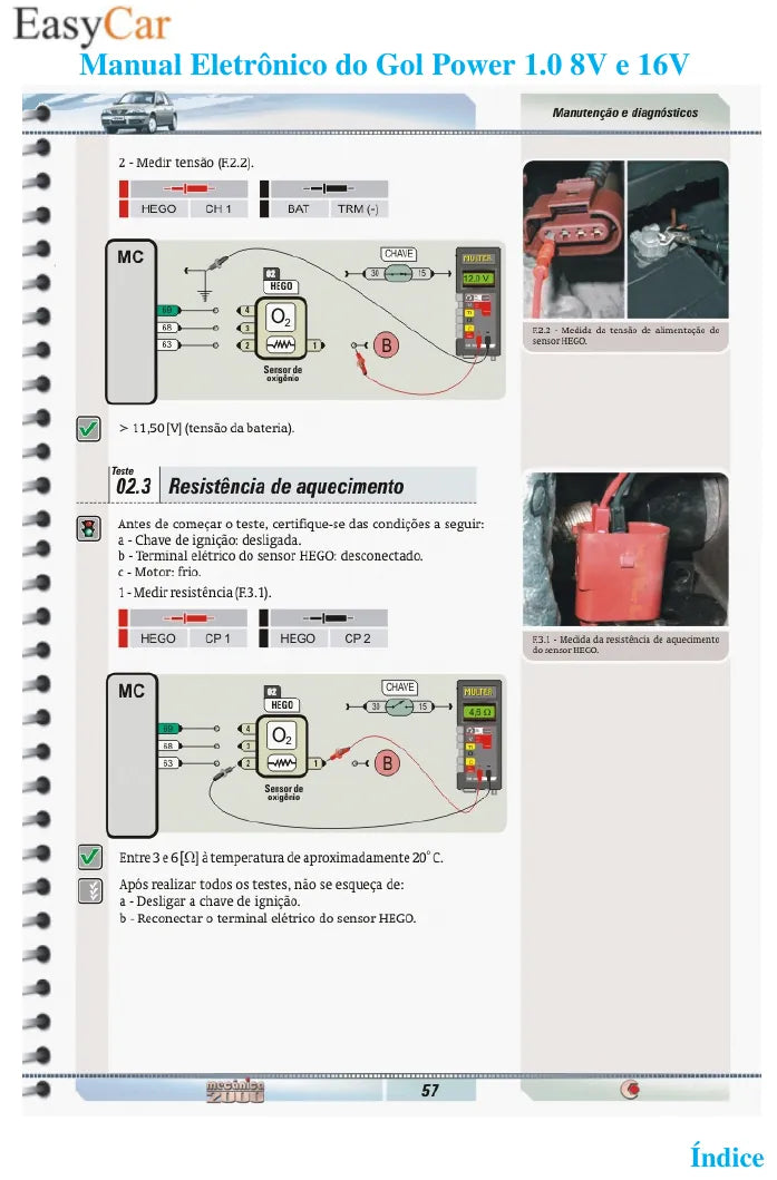 Página interna 3 — Manual Técnico Volkswagen Gol Power 1.0 8V e 16V