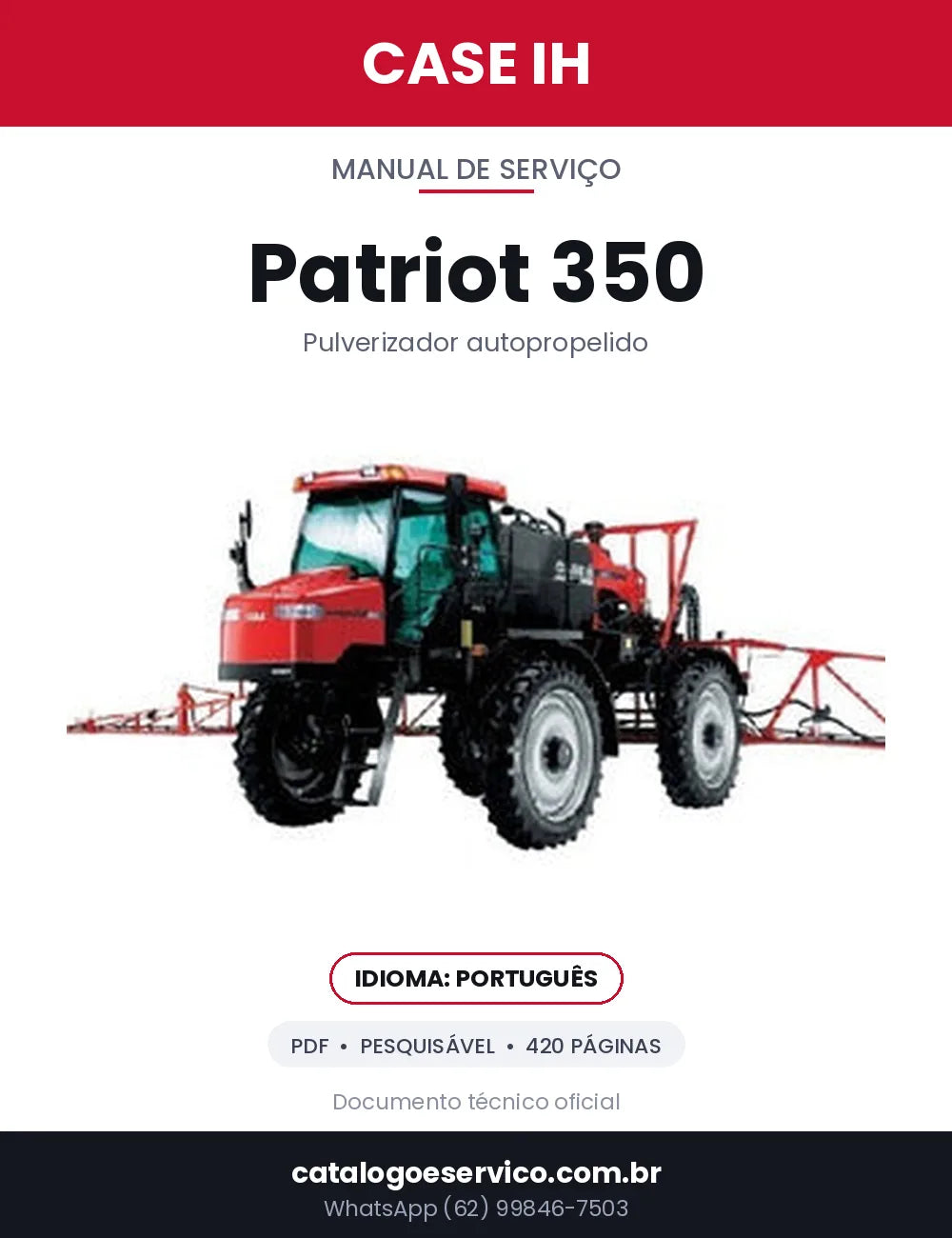 Capa — Manual de Serviço Case IH Patriot 350 em PDF