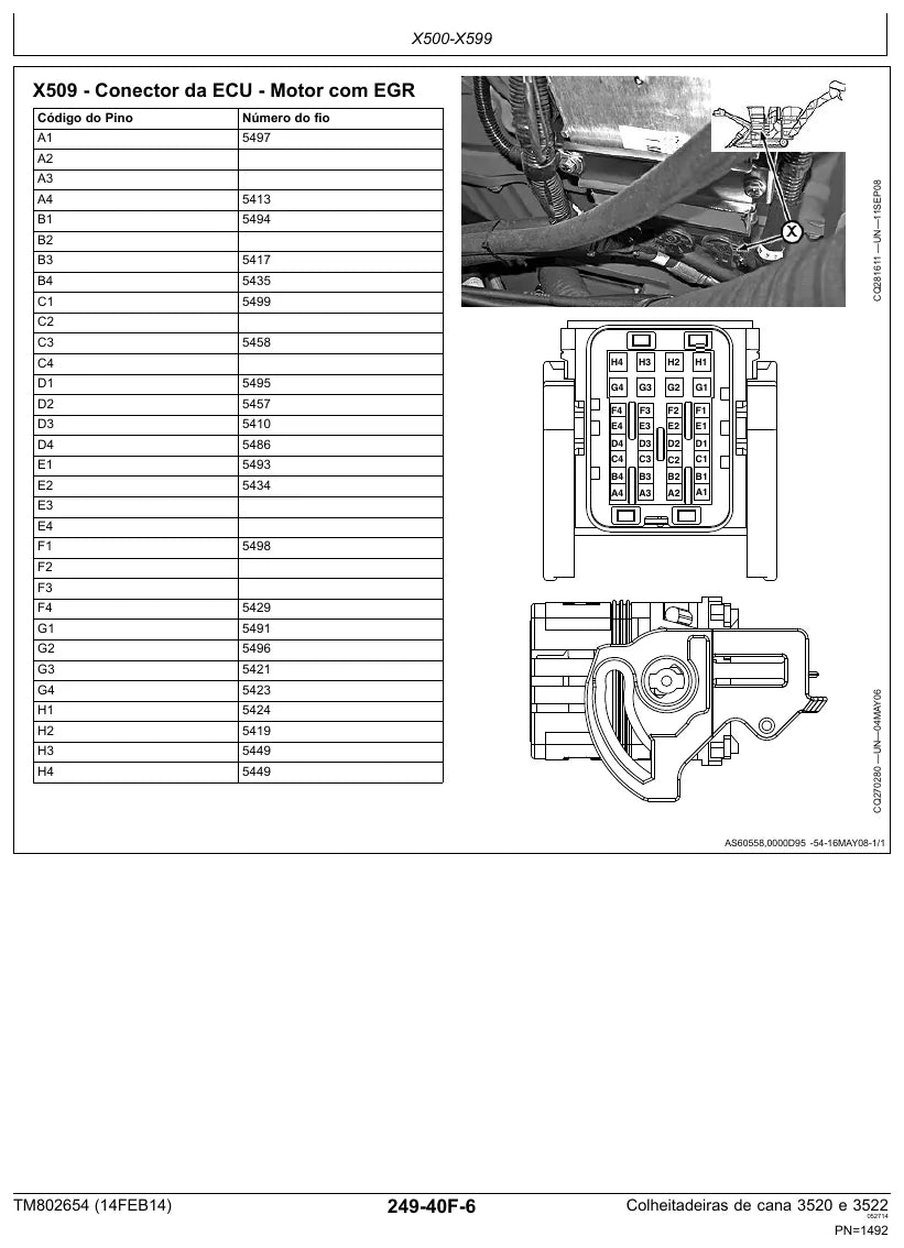 Página interna 1 — Manual Técnico John Deere Colheitadeiras de Cana 3520 e 3522