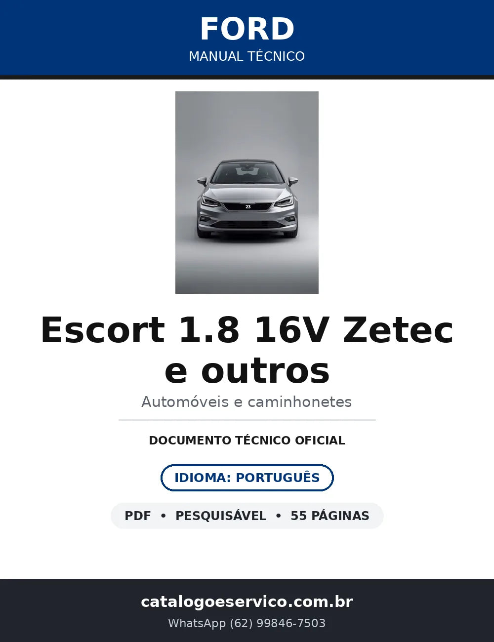 Manual Técnico Injeção EEC-IV Ford Escort 1.8 16V Zetec, Mondeo, F-1000 e Ranger — capa