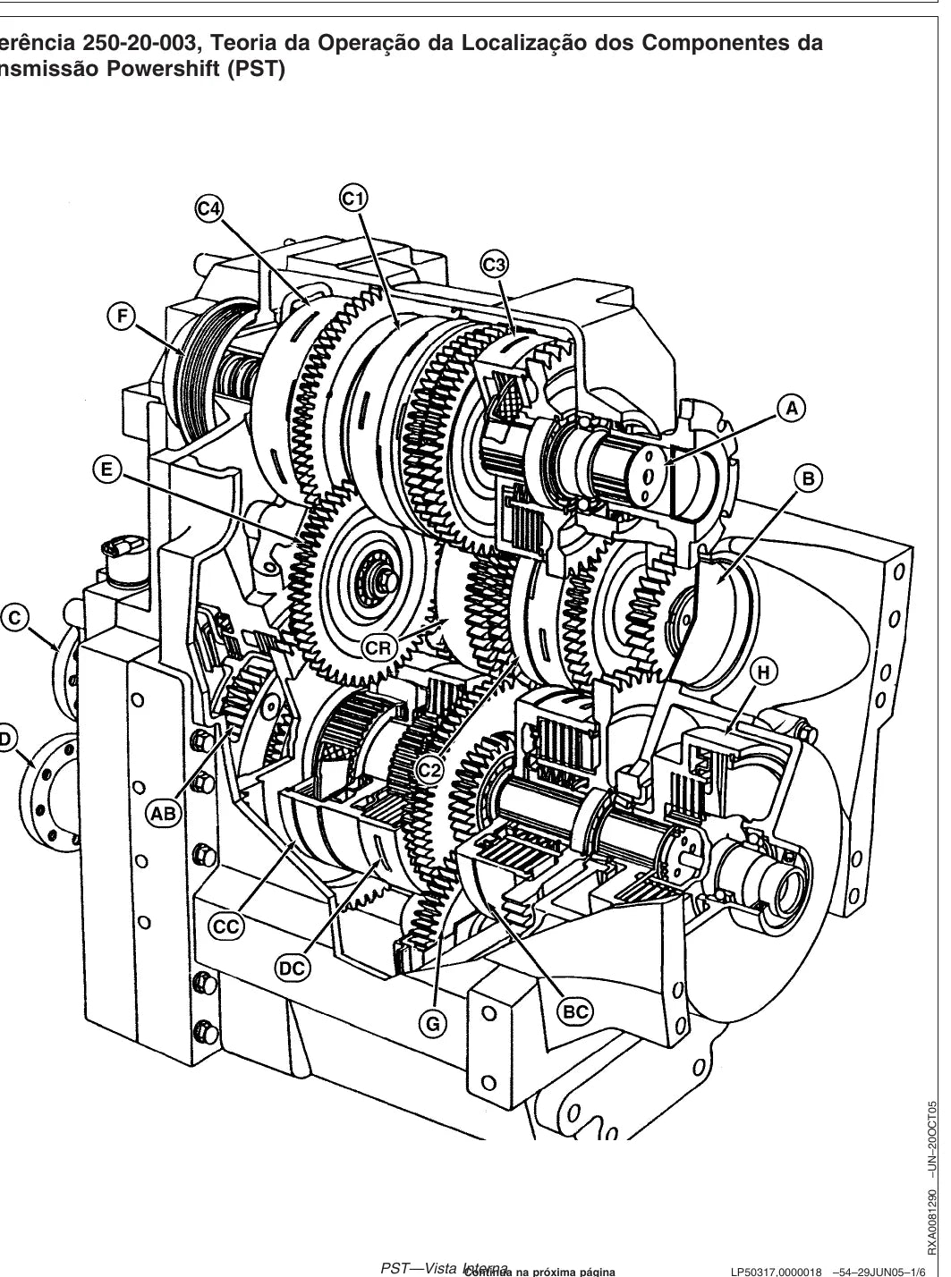 Página interna com ilustração técnica — John Deere 8130 / 8230 / 8330 (amostra 2 de 2)