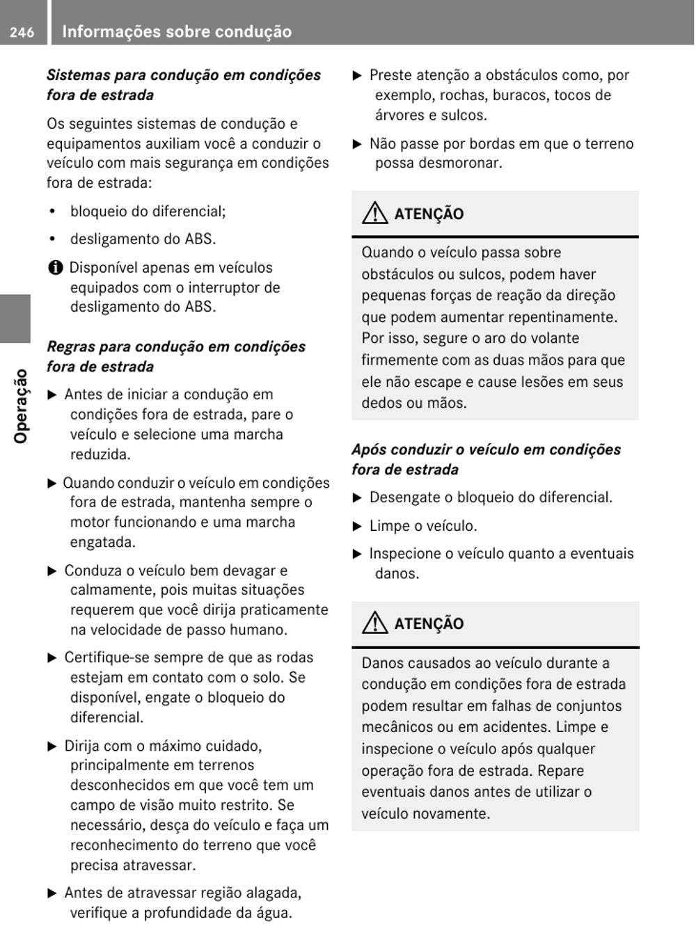 Manual de Operação Mercedes-Benz Atego 2730 Euro 6 (Português)