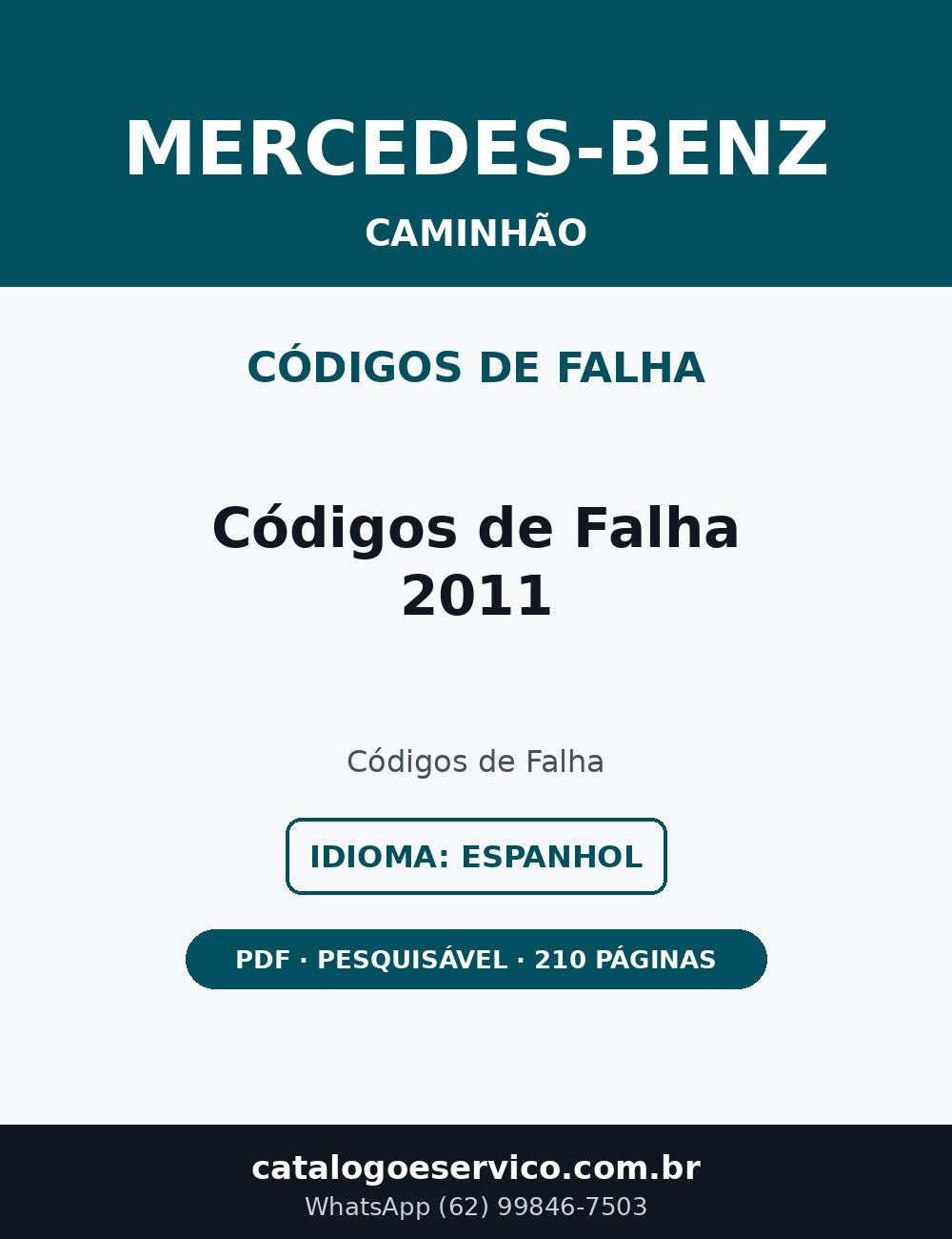 Códigos de Falha Mercedes-Benz 2011 (Espanhol)