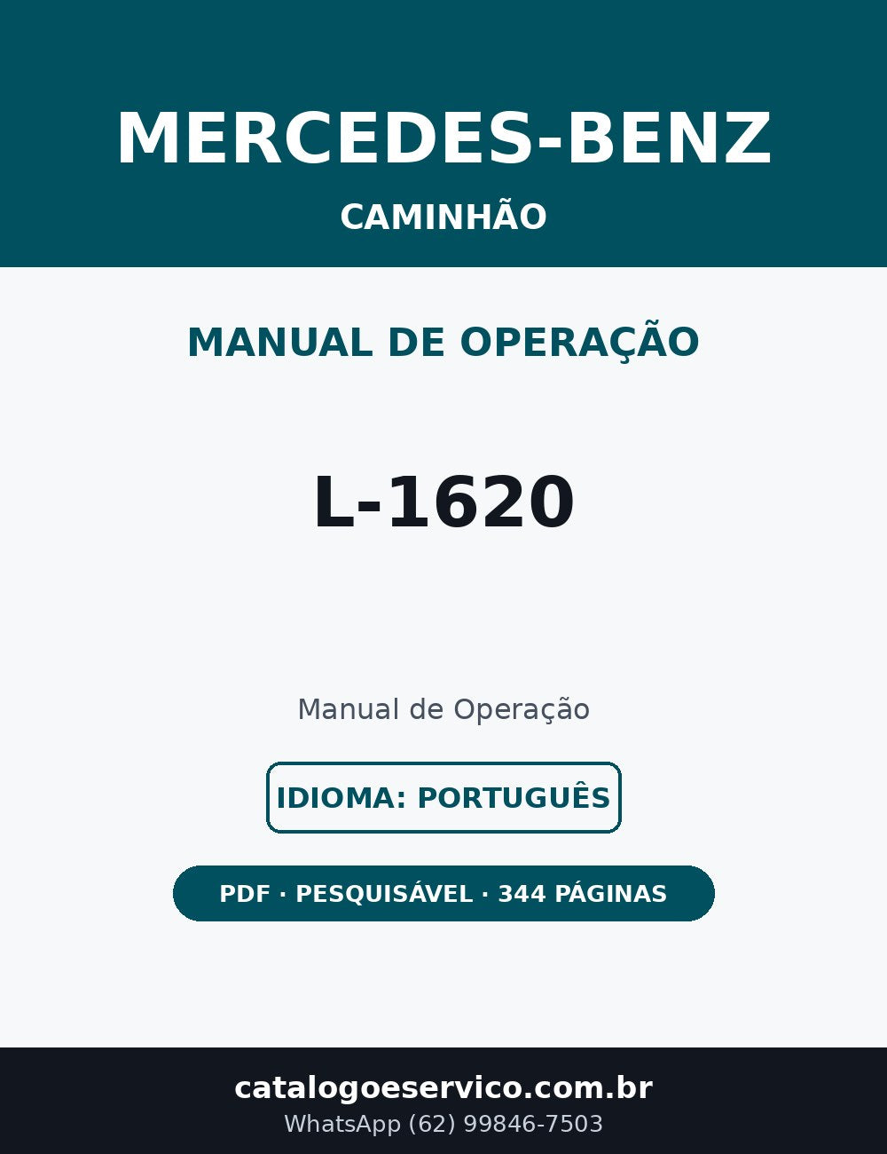 Manual de Operação Mercedes-Benz L-1620 (Português)