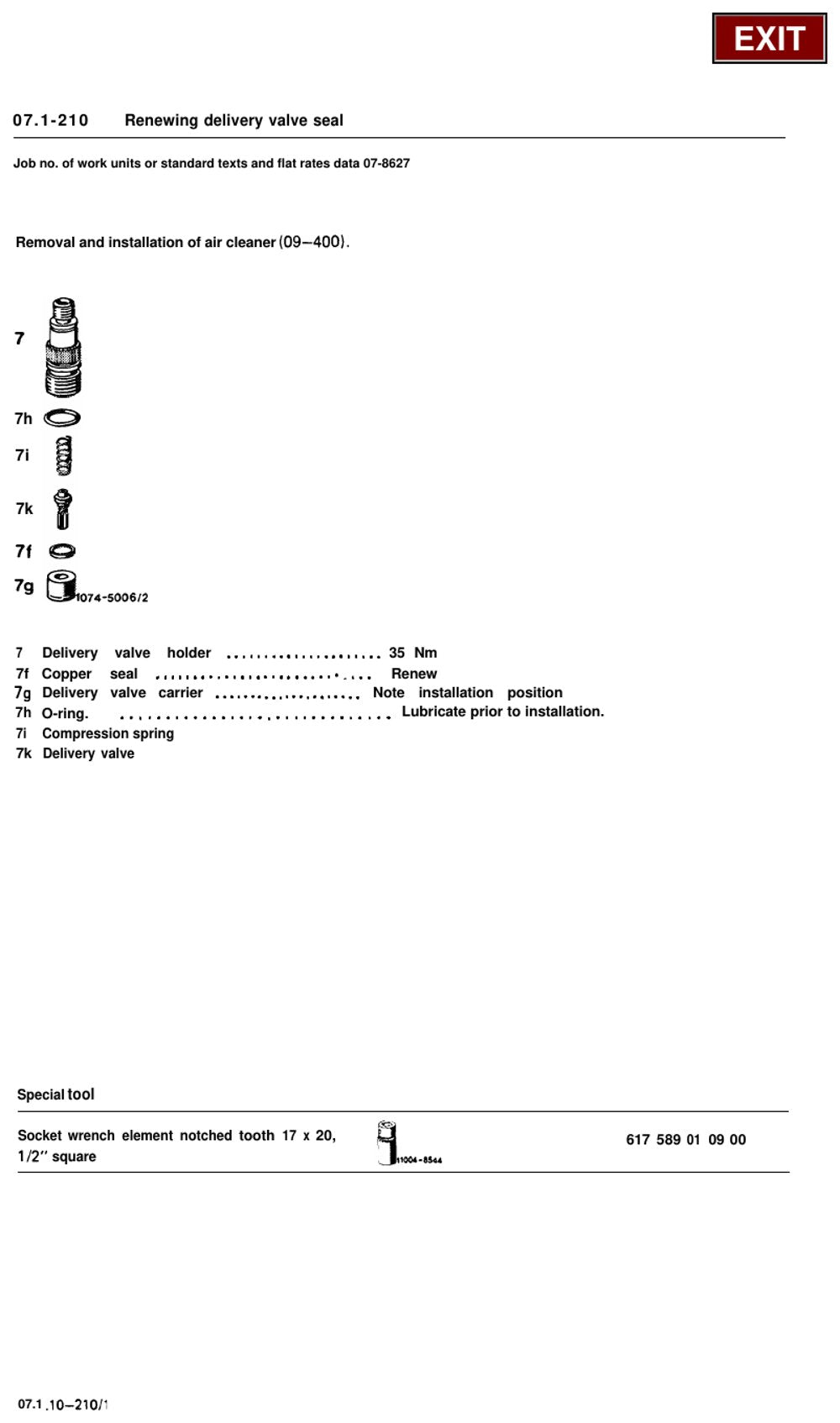 Manual de Serviço Mercedes-Benz OM601 (Motor) (Inglês)