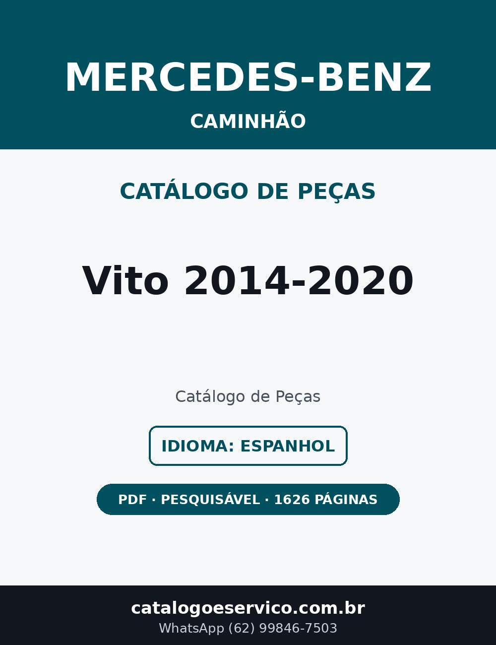 Catálogo de Peças Mercedes-Benz Vito 2014-2020 (Espanhol)