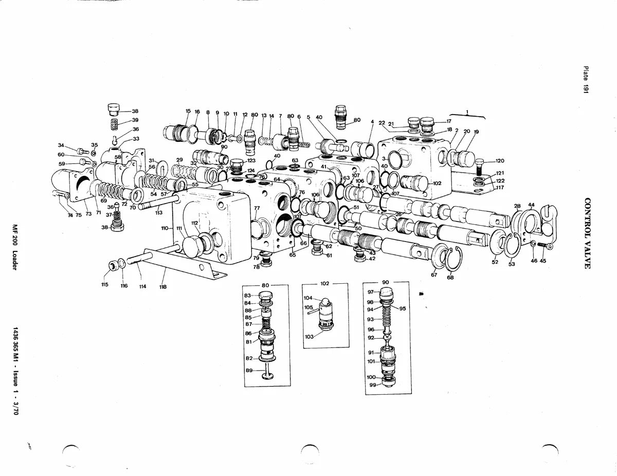 Massey Ferguson MF200 Trator Esteira — trator, vista explodida 3