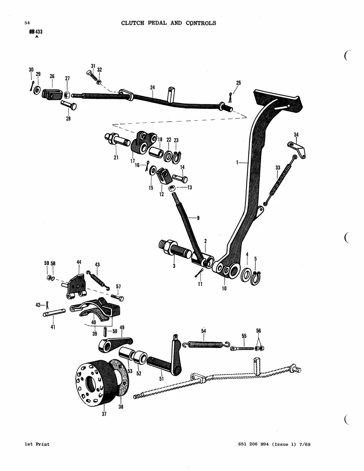 Massey Ferguson MF2244 Trator Esteira — trator, vista explodida 1