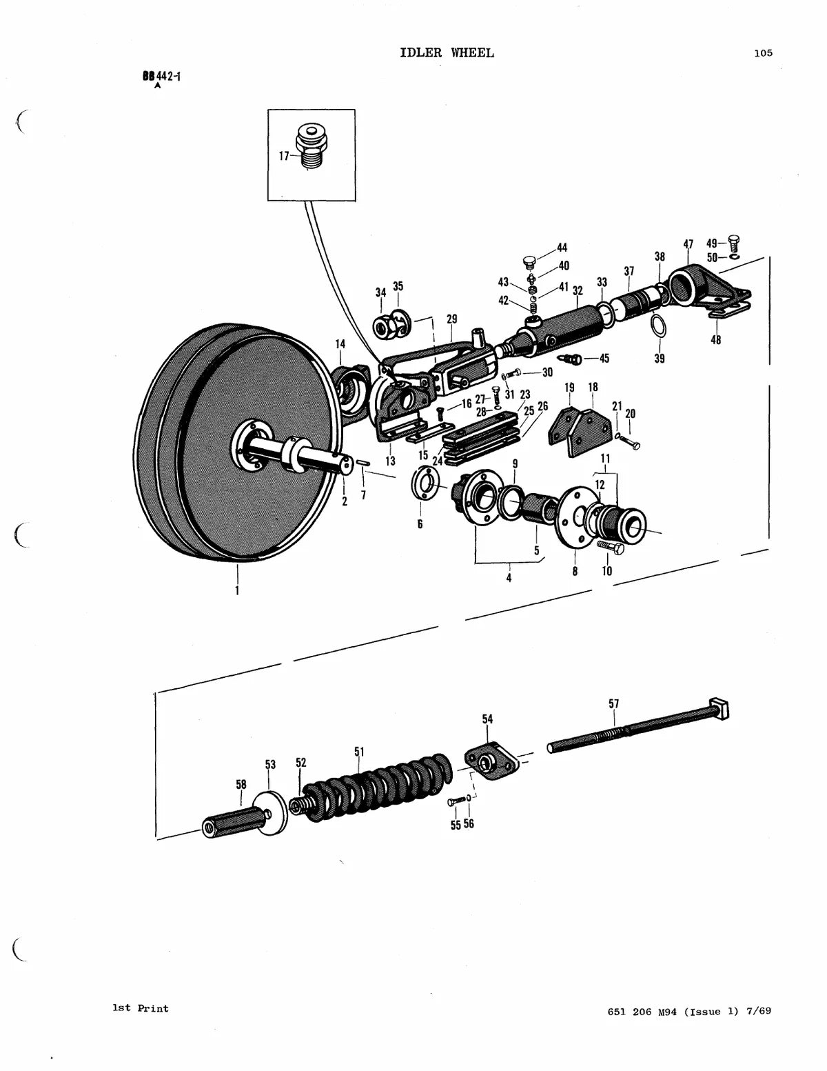 Massey Ferguson MF2244 Trator Esteira — trator, vista explodida 2