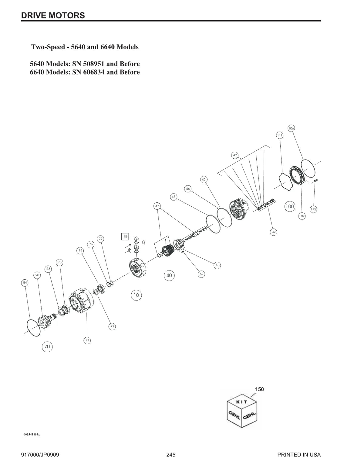 Gehl Mini Carregadeira SL4640 — carregadeira, vista explodida 3