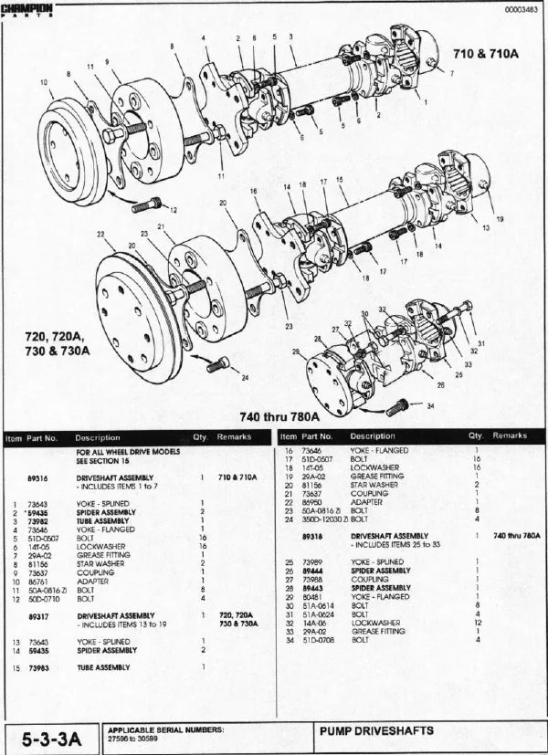 Champion Motoniveladora Series Grader 700 — motoniveladora, vista explodida 1
