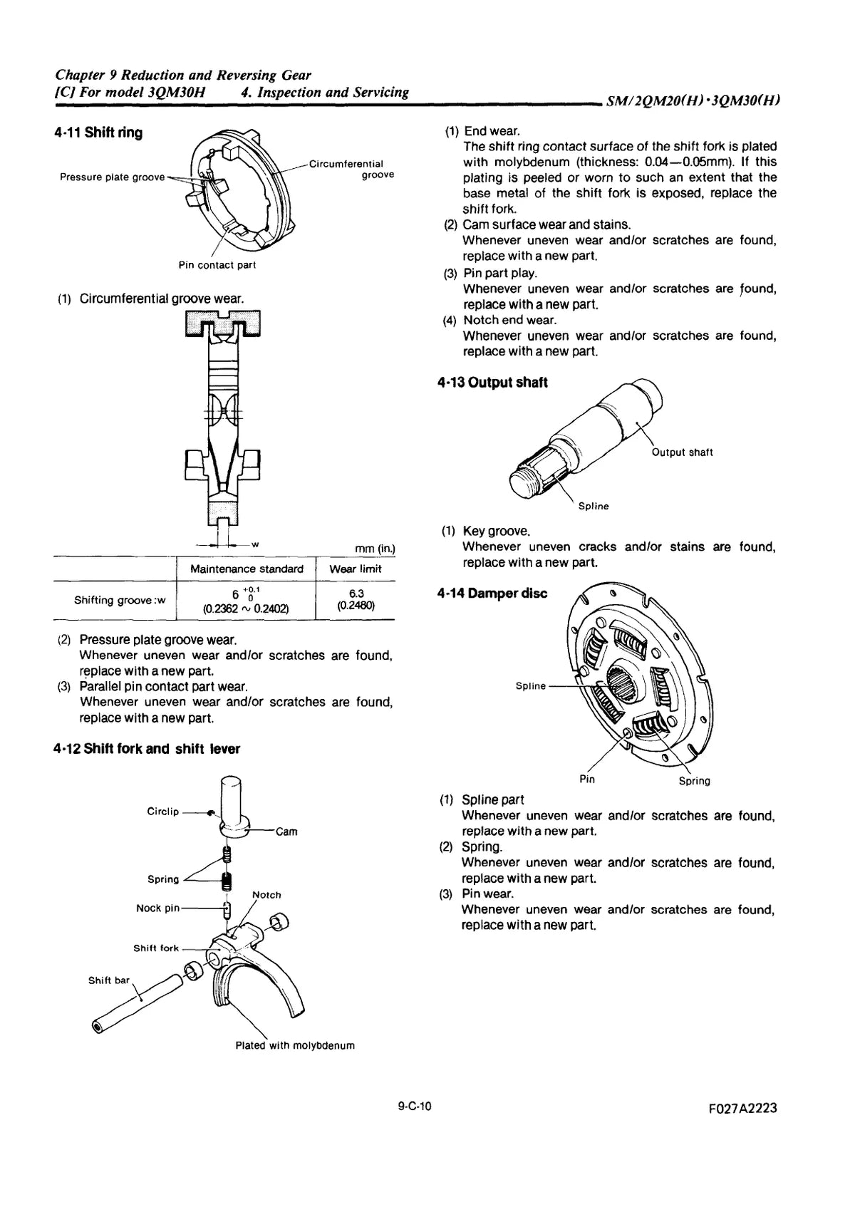 Yanmar 2QM20(H) 3QM30(H) — motor, figura técnica 4
