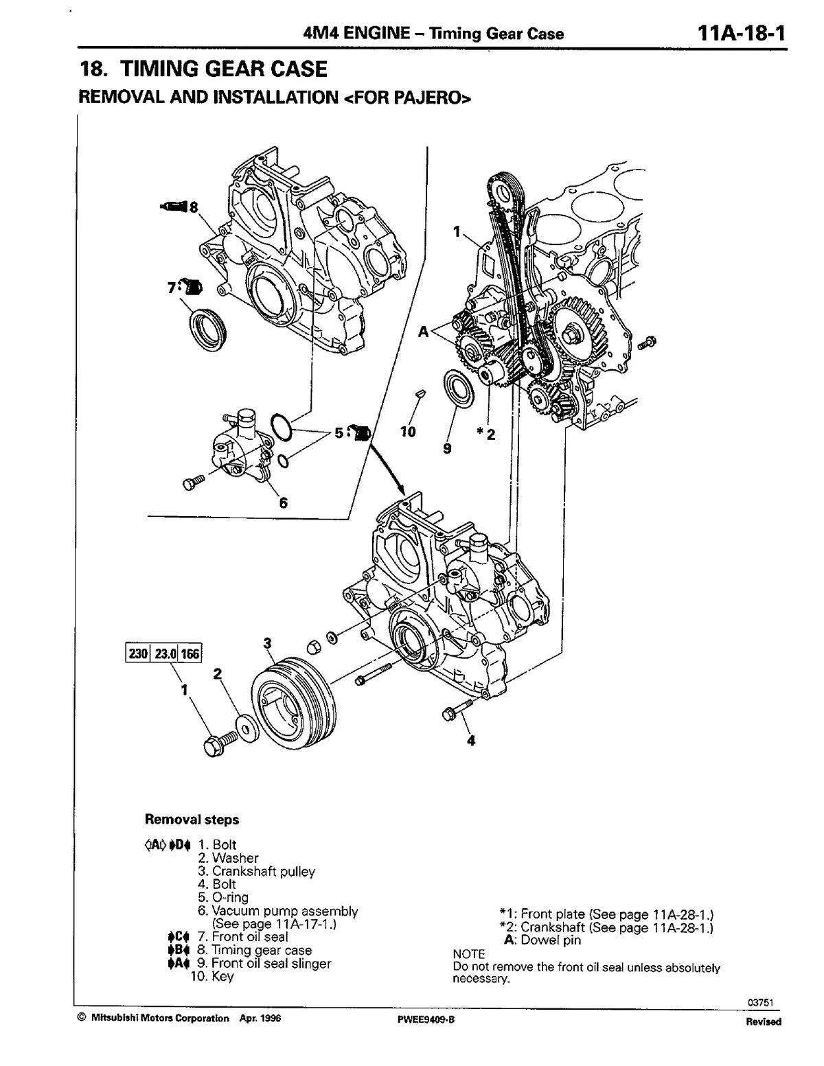 Mitsubishi Motor 4M40 — motor, figura técnica 2