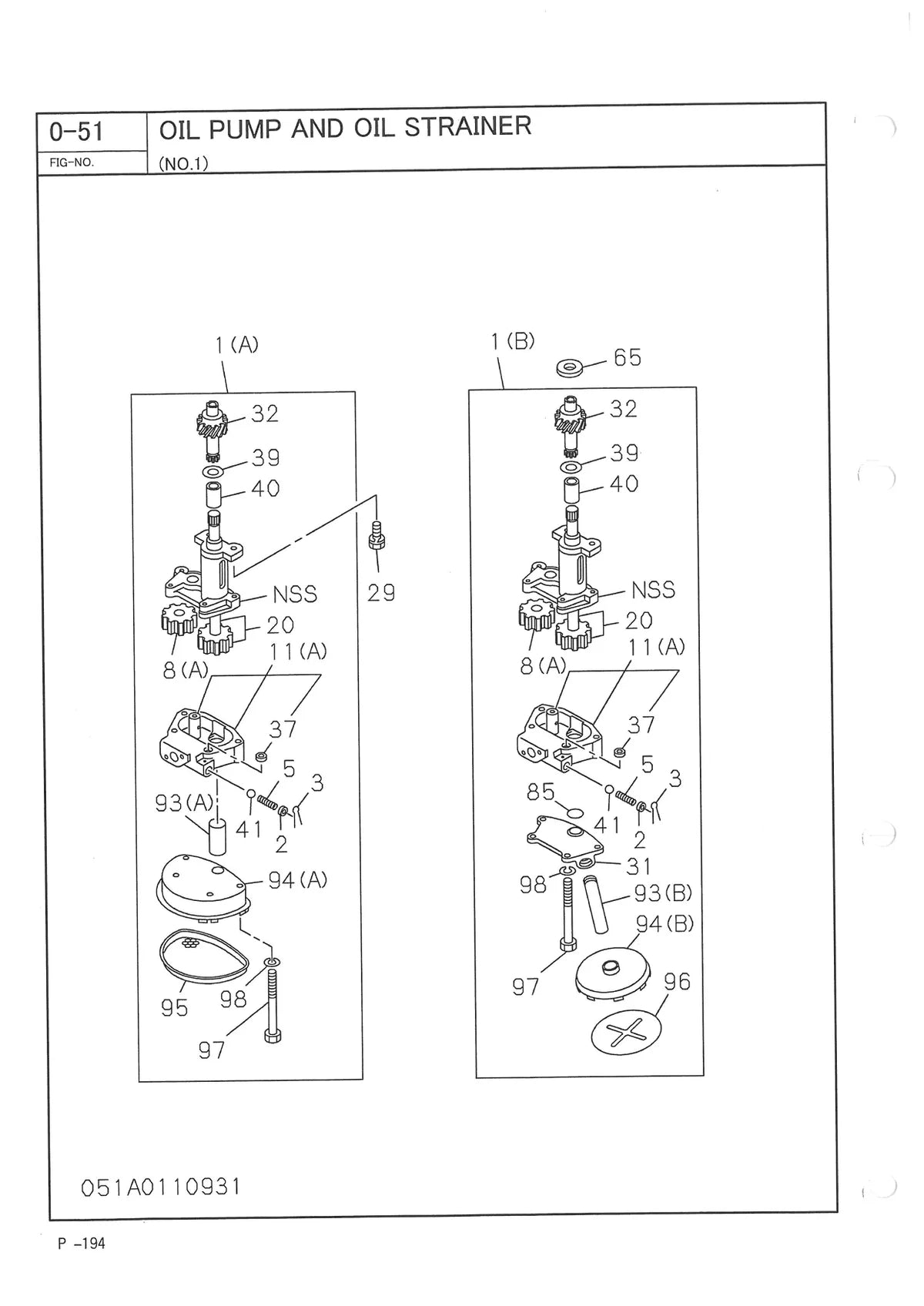 Isuzu Motor 6BG1 — motor, vista explodida 2