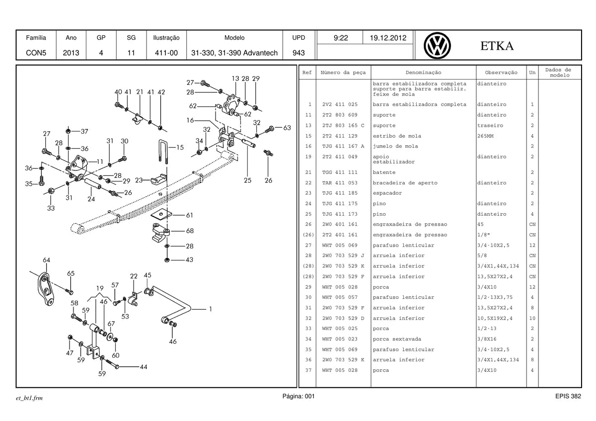Etka Motor Advantech 31 330, 31 390 — motor, vista explodida 1