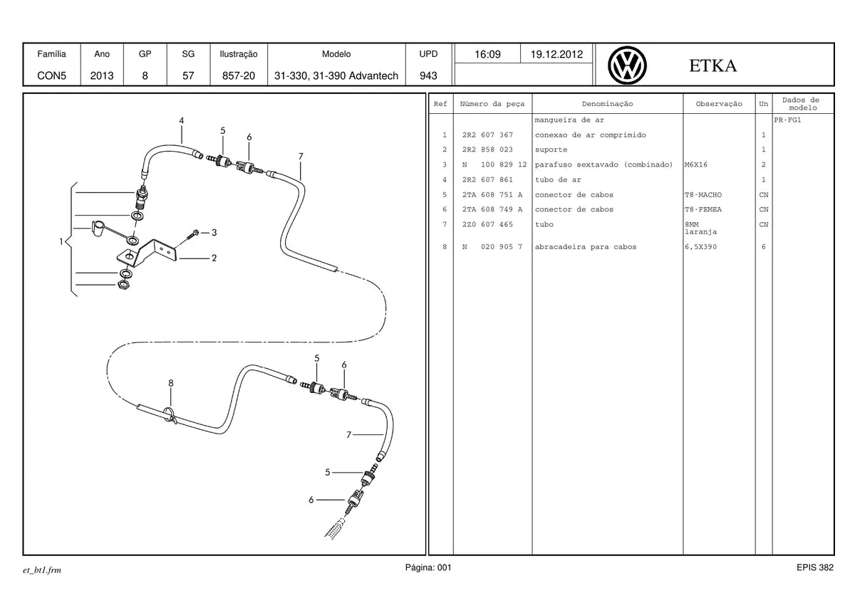 Etka Motor Advantech 31 330, 31 390 — motor, vista explodida 3