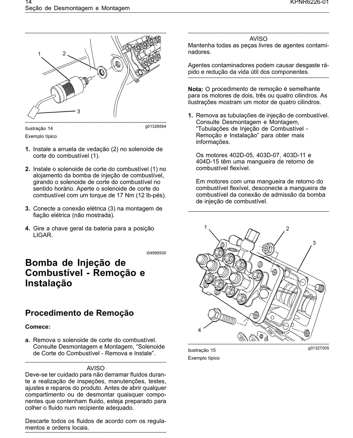 Perkins Industrial · 402D, 403D, 404D — motor, figura técnica 1