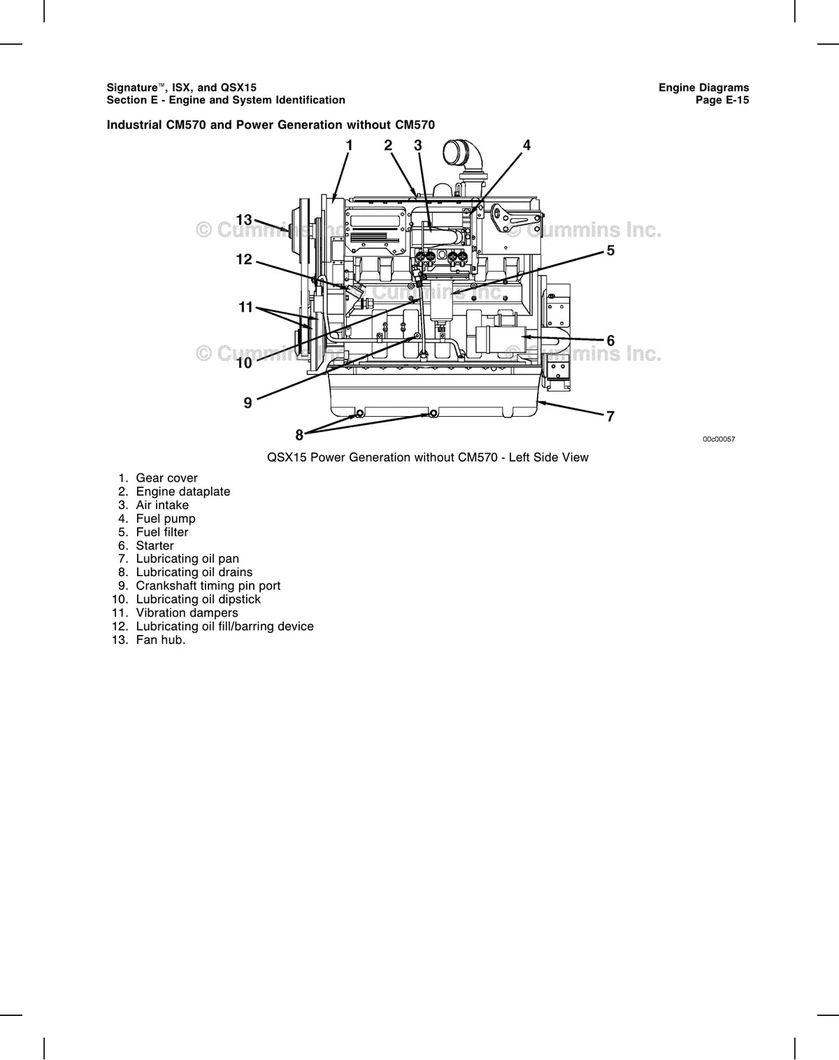 Cummins Motor Isx, And QSX15 — motor, figura técnica 1
