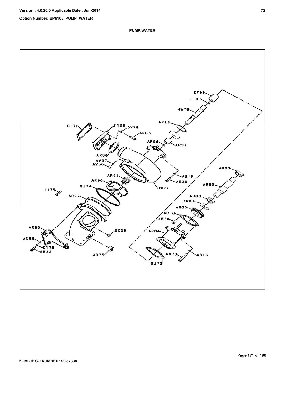 Cummim Motor Kta 38 11 — motor, vista explodida 4