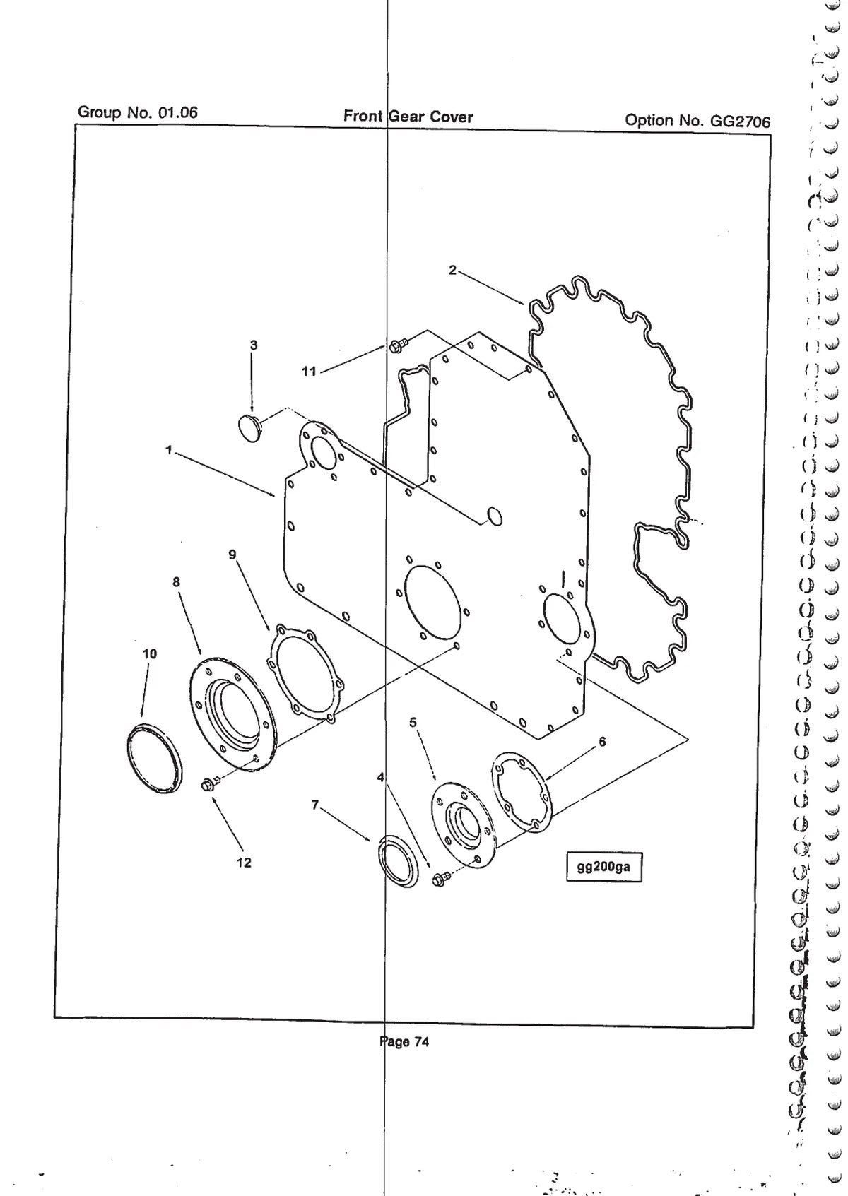Cummins Motor M11 — motor, vista explodida 2