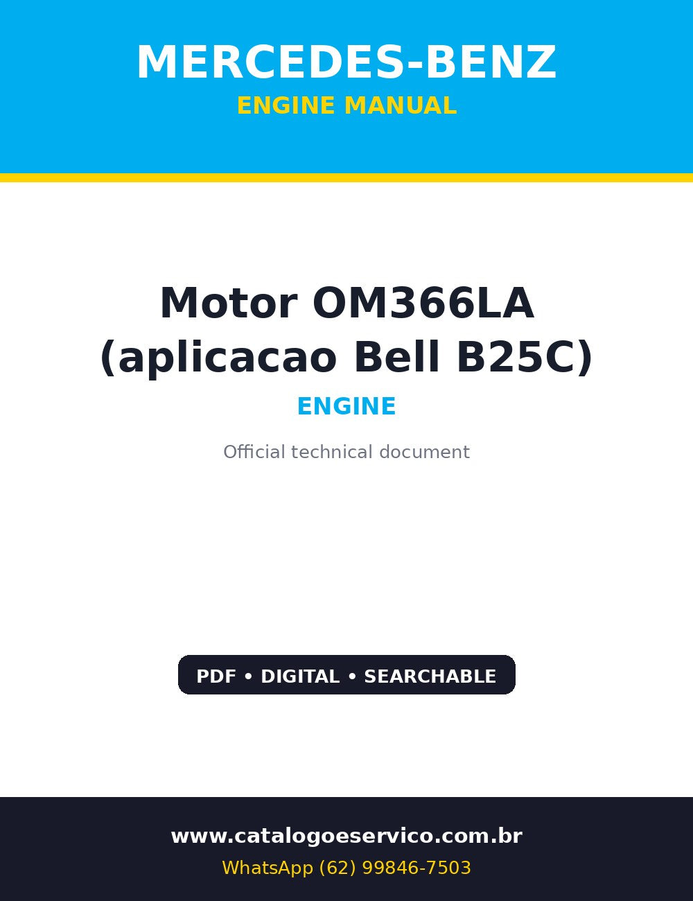 Capa de Motor Mercedes-Benz Motor OM366LA (aplicacao Bell B25C)