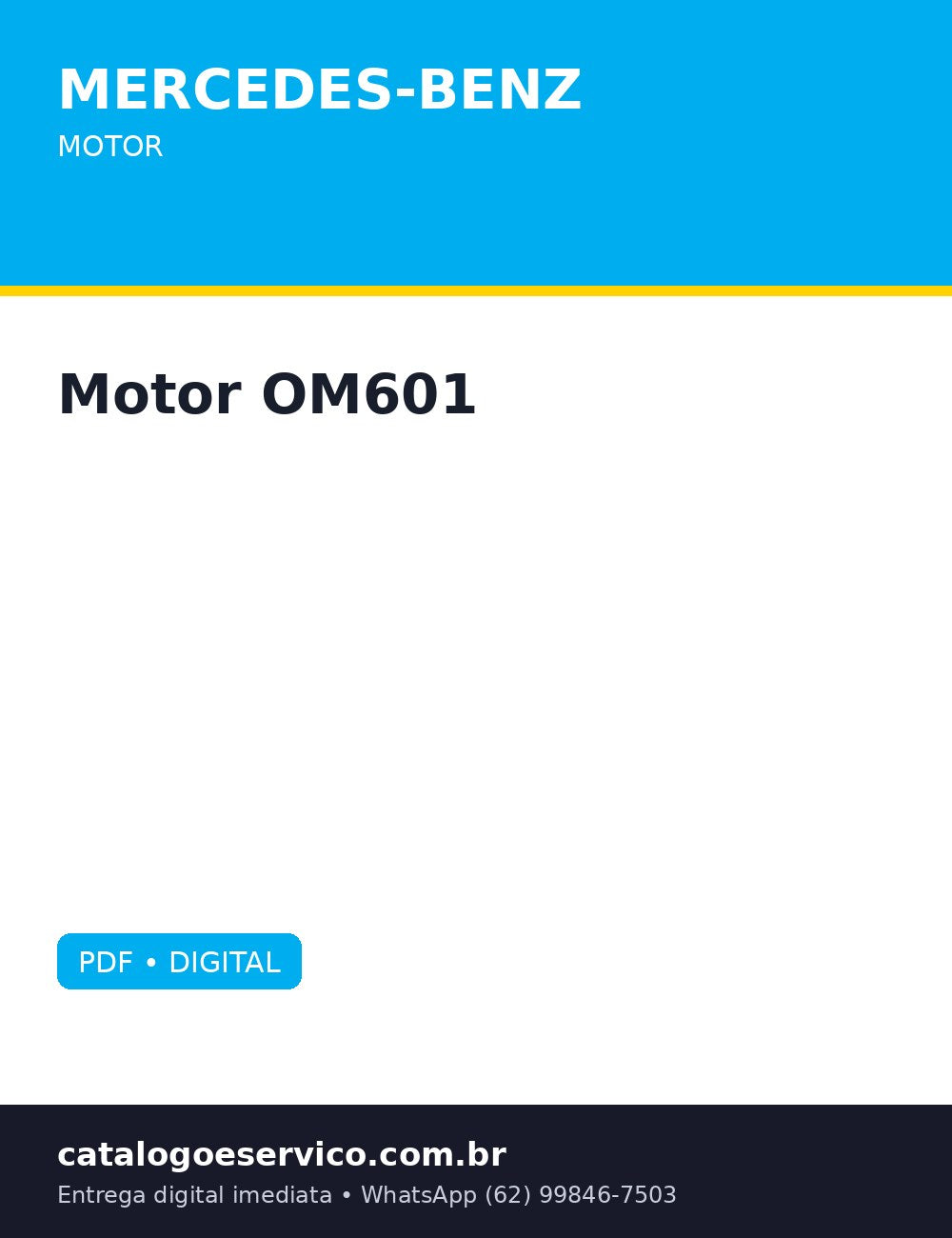 Motor Mercedes-Benz Motor OM601 — Diesel Mercedes OM601 de fabrica: do cabecote a injecao