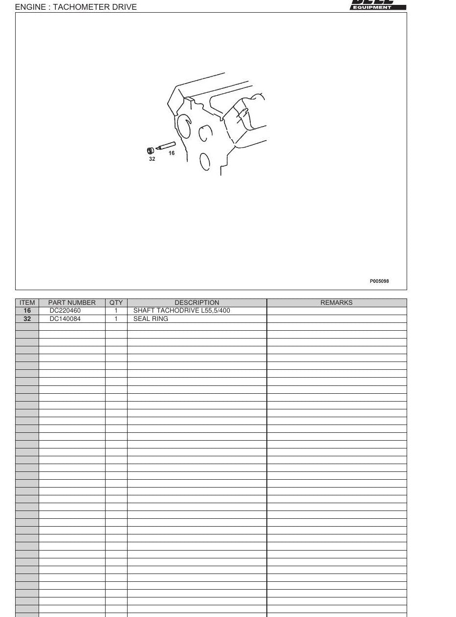 Motor Mercedes-Benz OM442 (DaimlerChrysler) — Catalogo de pecas do motor Mercedes-Benz/DaimlerChrysler OM 442 - diagrama 1
