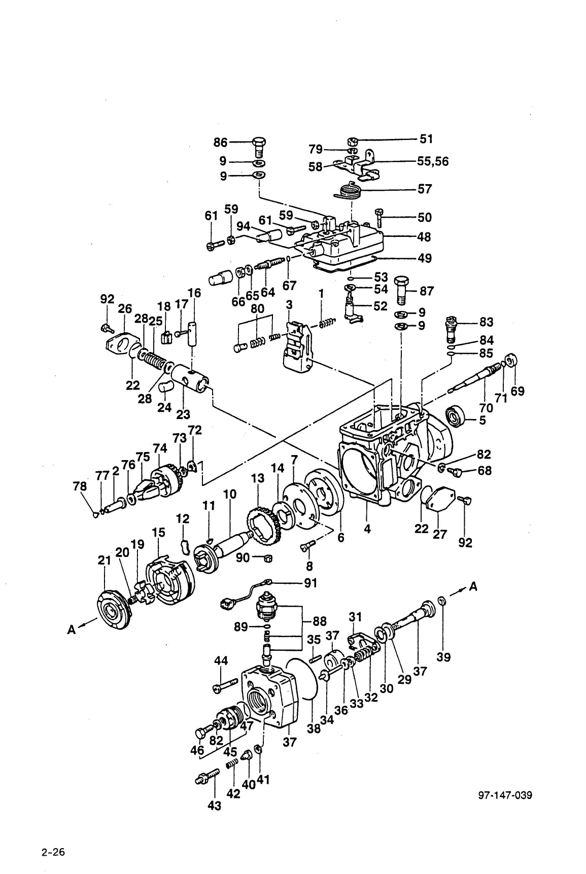 Yale Motor GP GLP GDP20 30 RH TH — motor, vista explodida 3