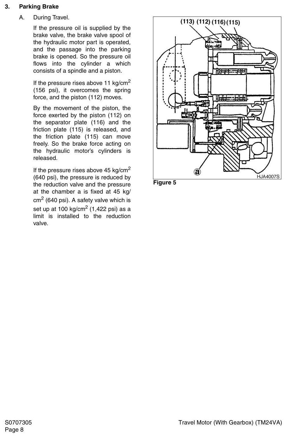 Solar 175LC-V motor de translação