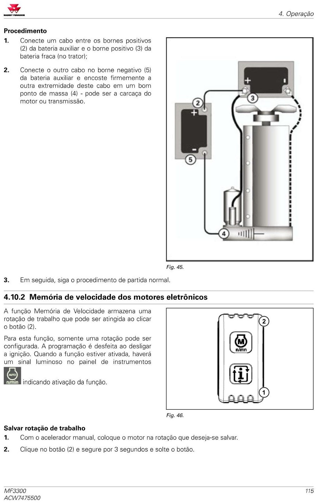 MF 3300 operação
