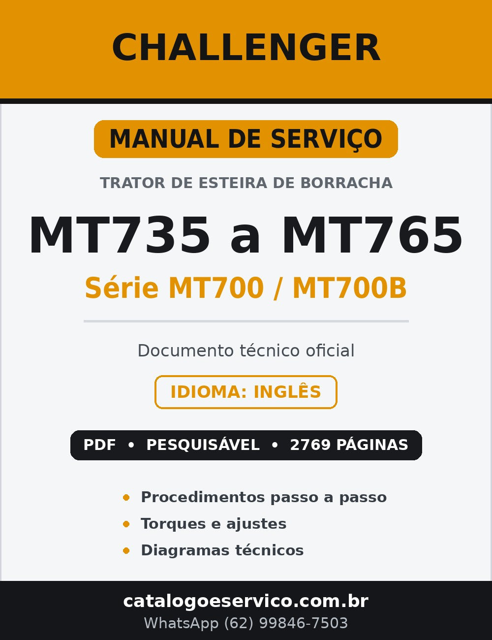 Manual de Serviço Challenger MT735 a MT765 Série B