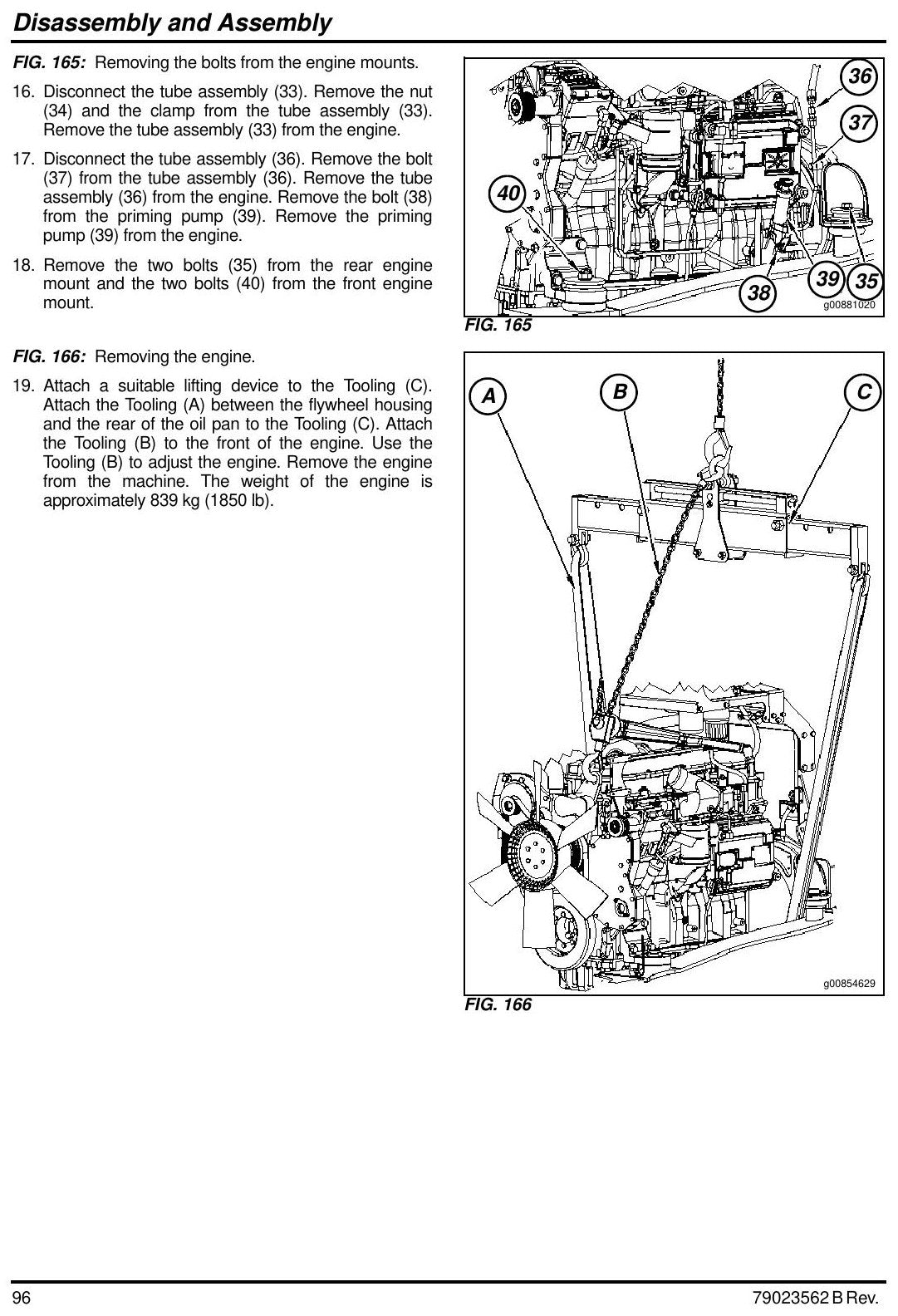 Challenger MT700 motor - remoção