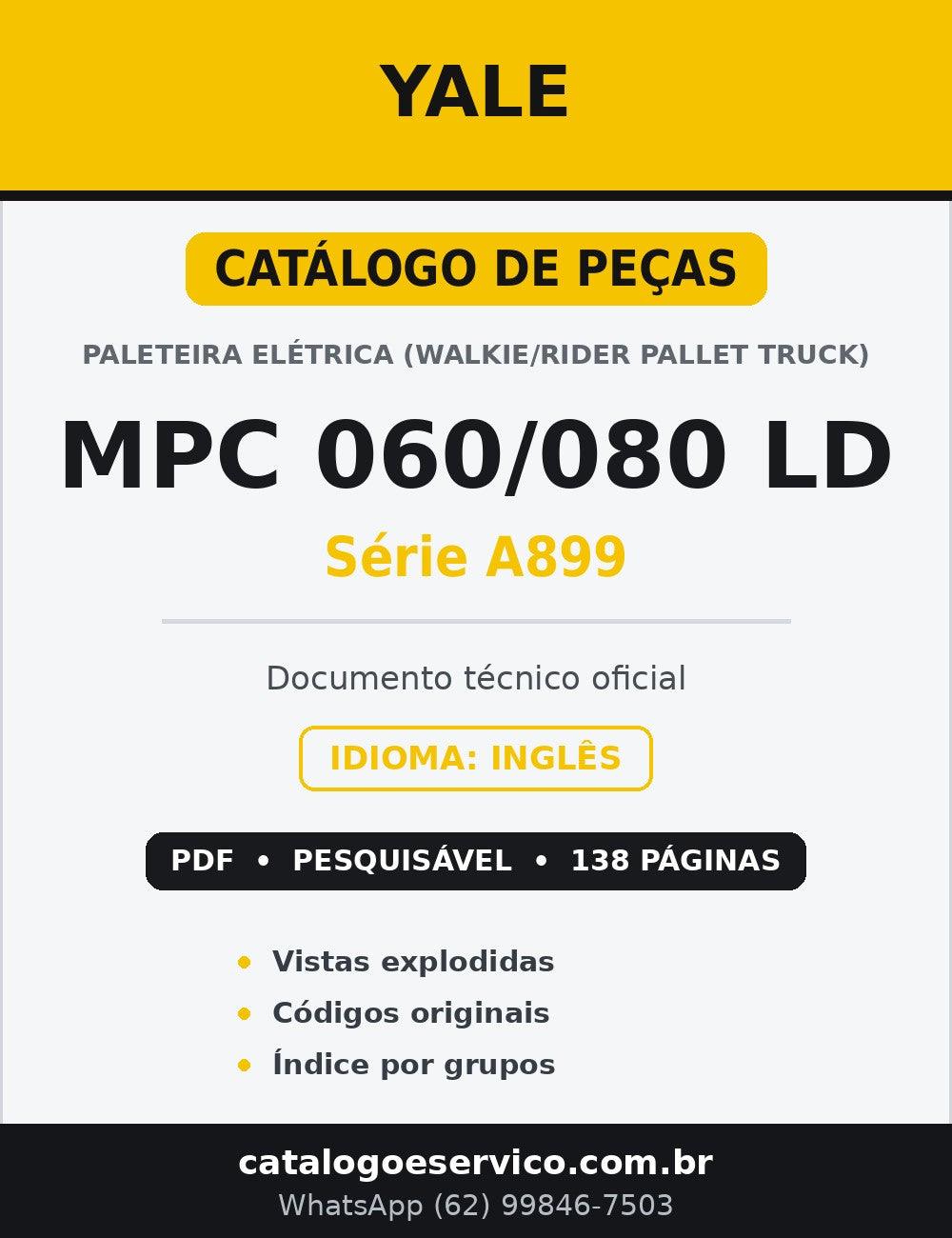 Catálogo de Peças Yale MPC 060/080 LD