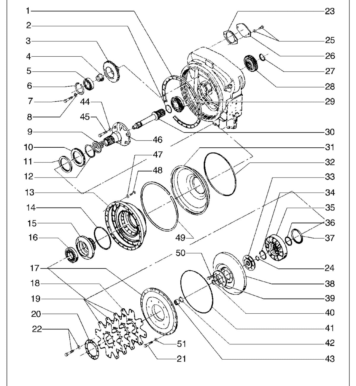 Vista explodida - Catálogo de Peças New Holland 12C (motor MWM)