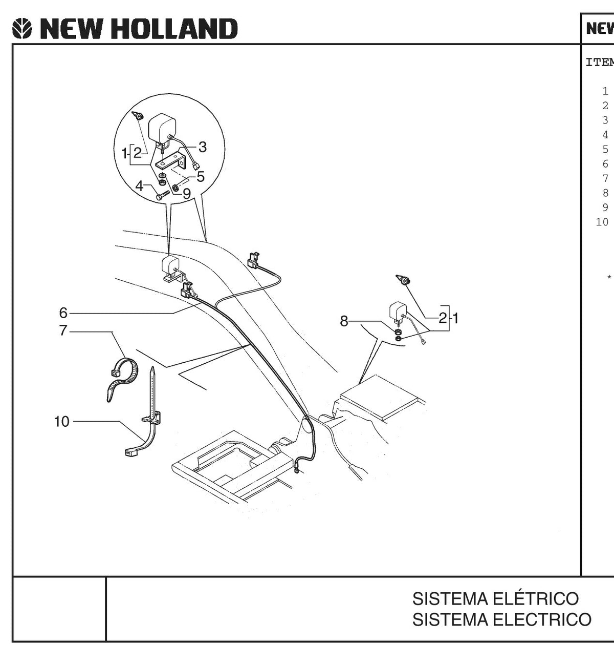 Vista explodida - Catálogo de Peças New Holland E215ME