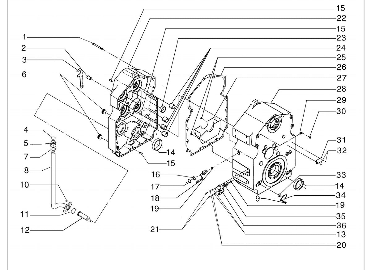 Vista explodida - Catálogo de Peças New Holland RG140.B, RG170.B e RG200.B (= F140B/F170B/F200B)