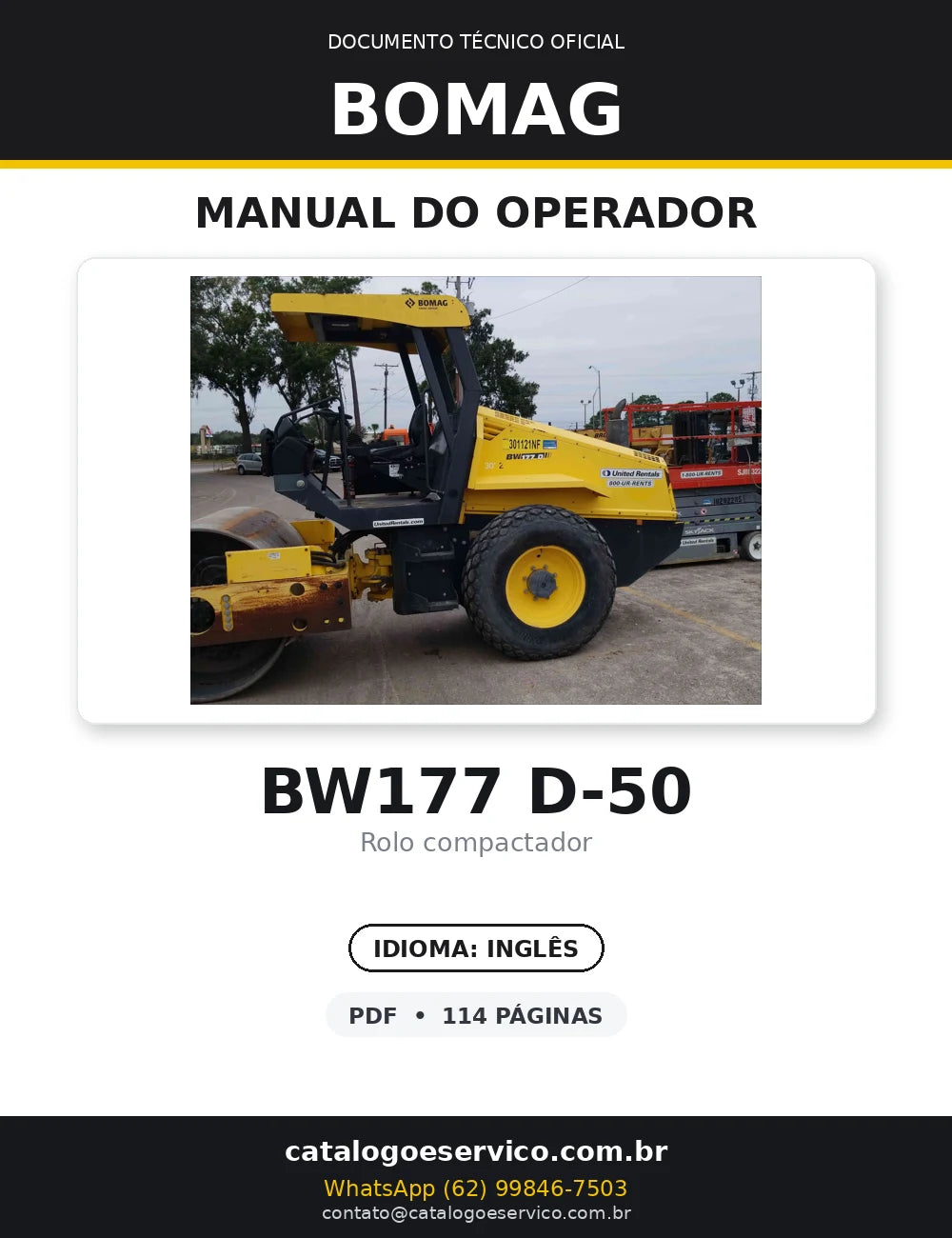 Operação E Instr. De Serviço E Manutenção BOMAG - BW177D-50 — capa